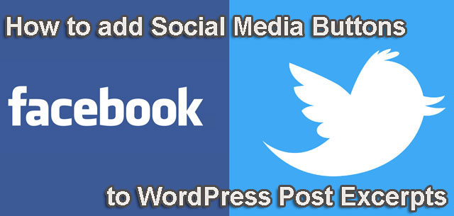 add social media buttons to post excerpts